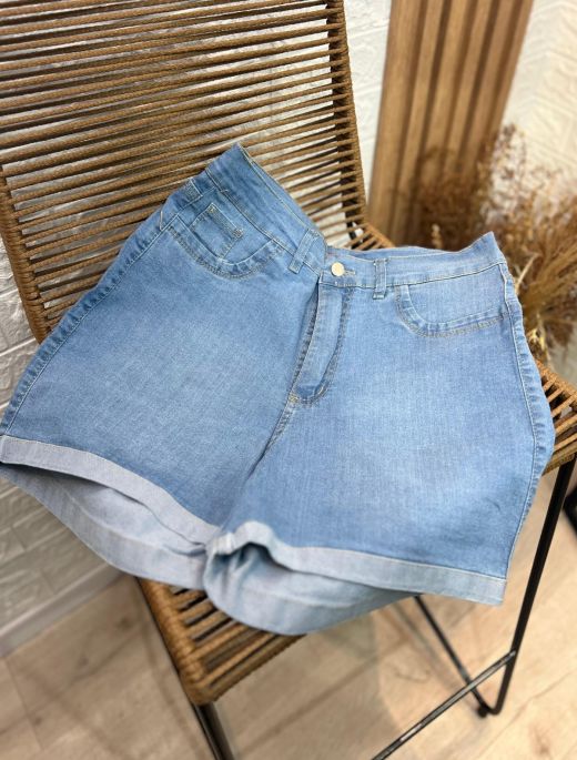 Short Celeste Elastizado Plus