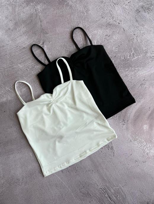 Top lycra tirita frunce