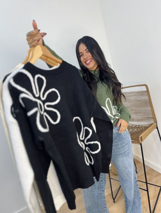 Sweater importado flower 