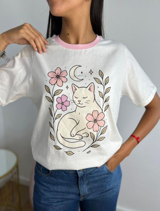 Remera algodon estampa 