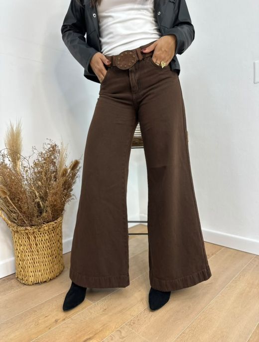 Wide maxi palazo chocolate