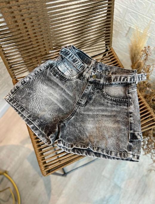 Short mom regulable gris