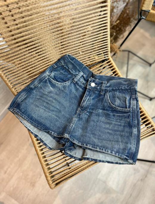 Short pollera oxido denim