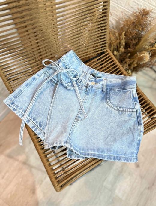 Short pollera denim