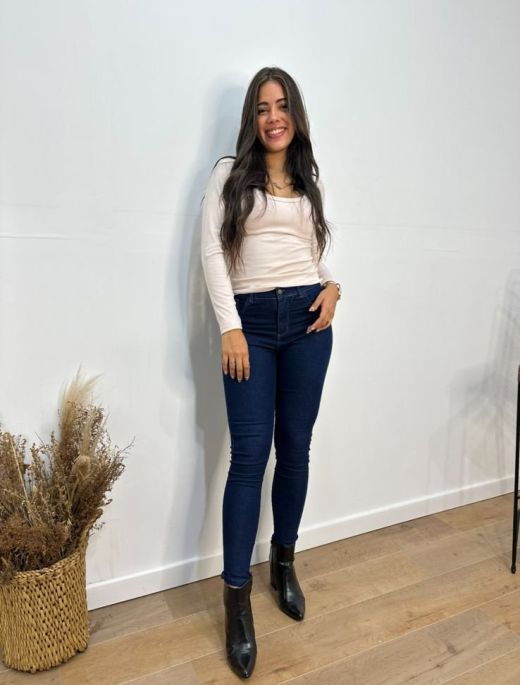 jeans chupin azul