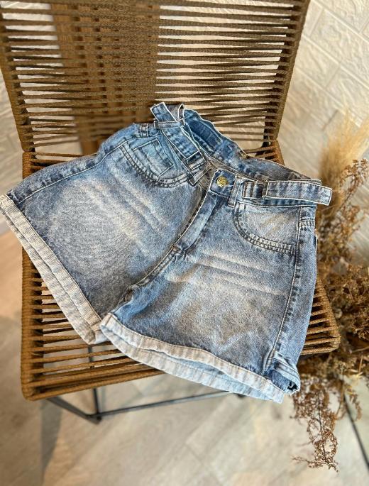 Short mom regulable celeste