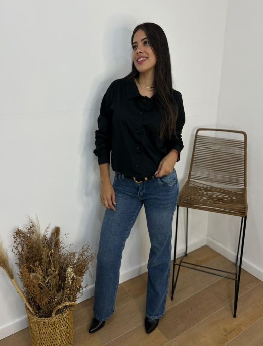 Camisa Crop Poplin