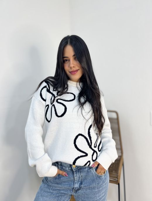 Sweater importado flower 