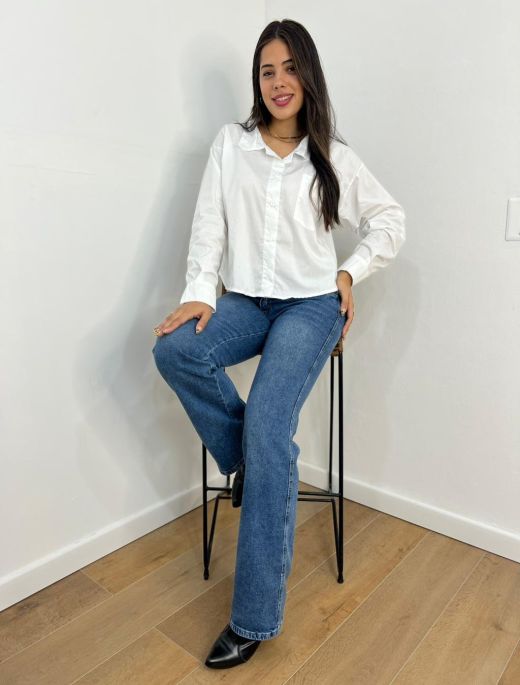 Camisa Crop Poplin