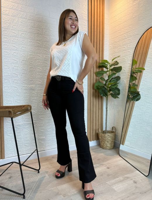 Oxford elastizado negro