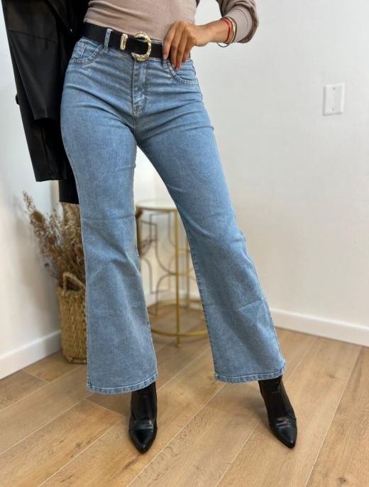 Wide leg fleco rígido