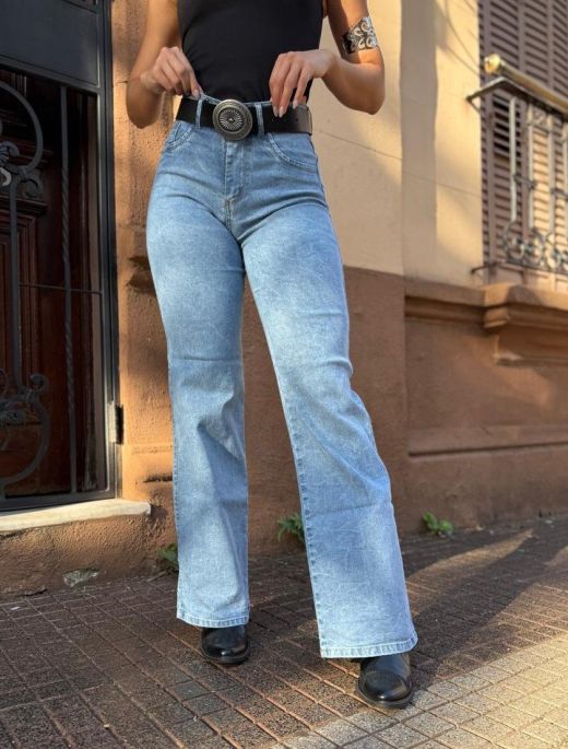 Wide leg elastizado nevado