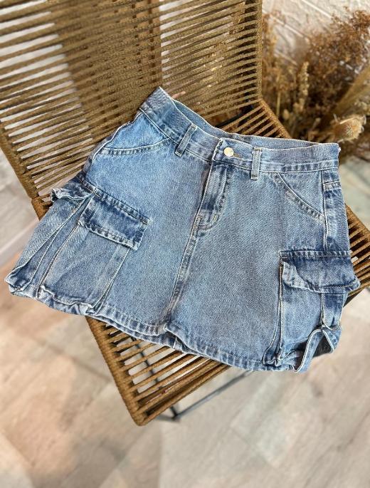 Mini denim cargo 