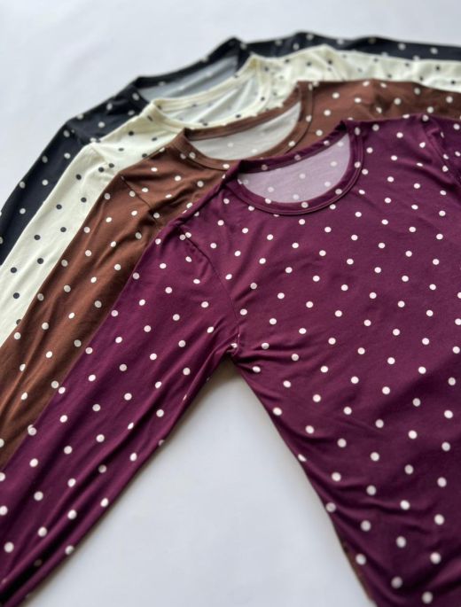 Reme manga larga lunares