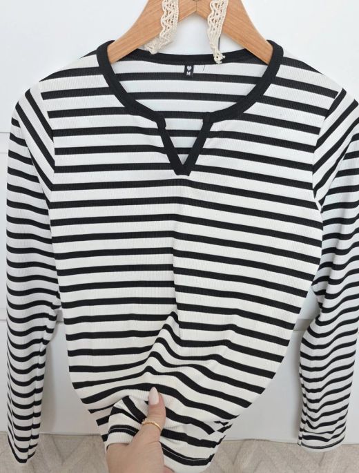 Remera manga larga rayas