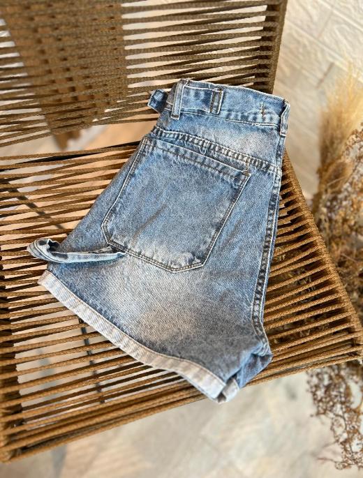 Short mom regulable celeste