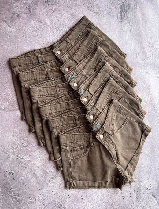 Short tiro bajo marron