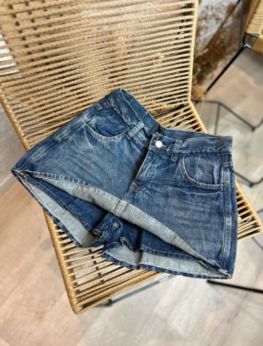 Short pollera oxido denim
