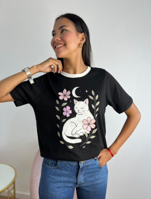 Remera algodon estampa 